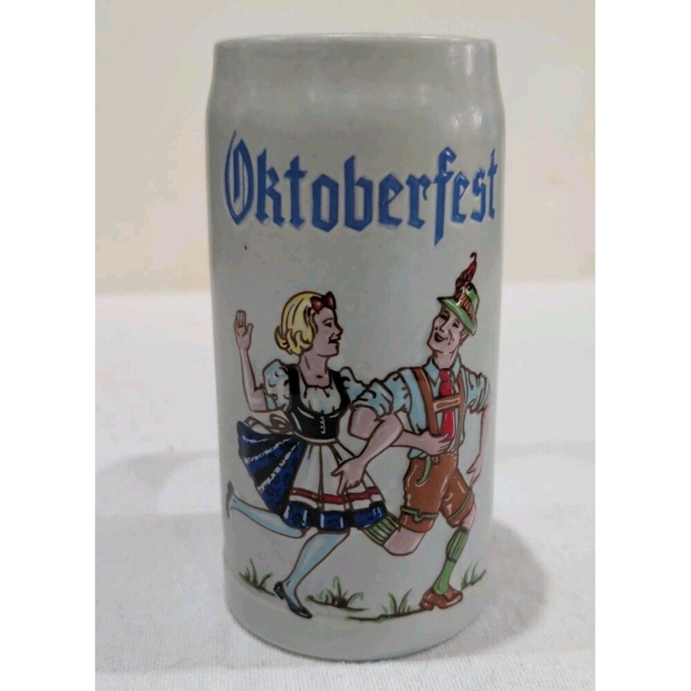 Oktoberfest Stein Cup Mug By Ceramarte German Dancers 7 Inch